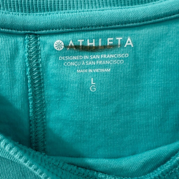 NWT Athleta Sundown Sweatshirt 2.0 Large Coastal Green Turquoise - Picture 7 of 8